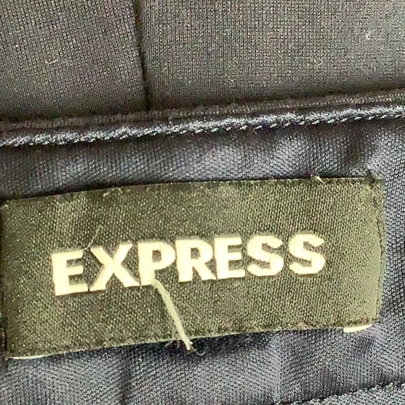 Express Size 10L Curvy Boot Mid Rise Dark Blue Dress Pants. Preloved - Picture 4 of 8